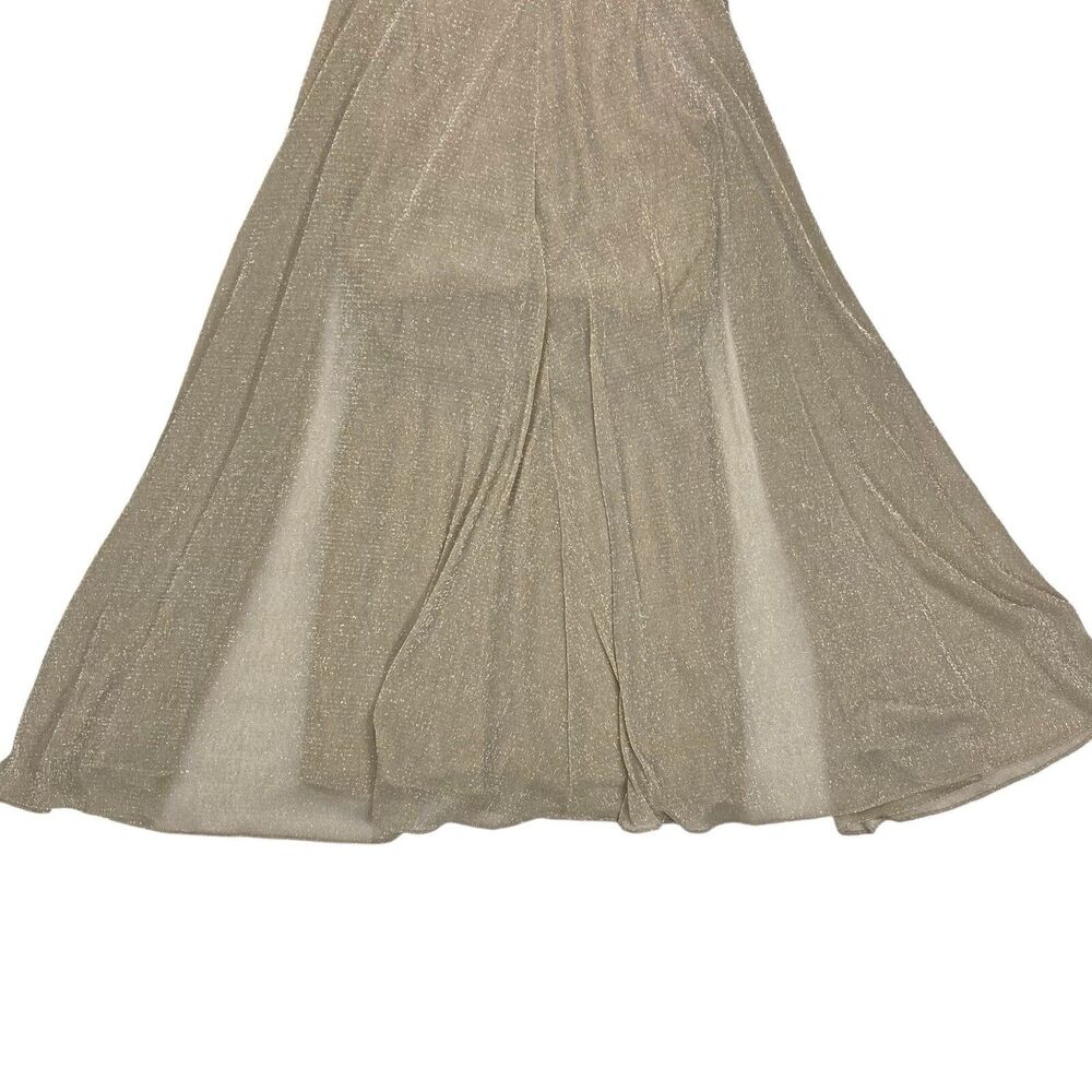 Gold Sheer Cape Sparkle Dress - Women - Picture 9 of 16